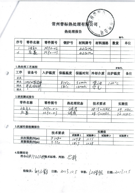 熱處理報告